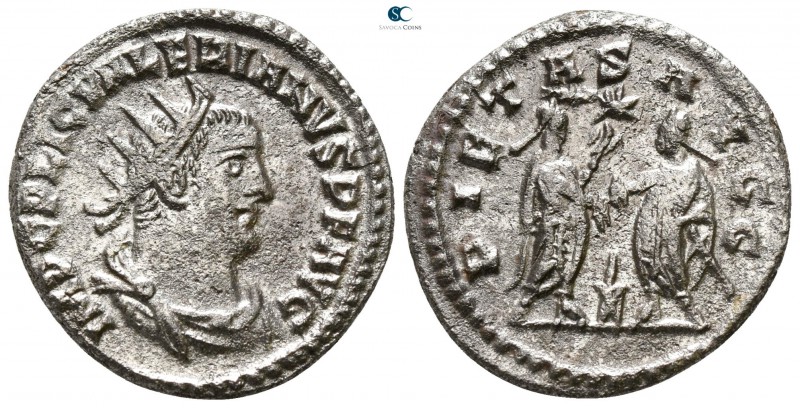 Valerian I AD 253-260. Samosata
Antoninianus Æ silvered

20 mm., 3.63 g.

...