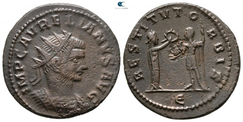 Aurelian AD 270-275. Cyzicus
Antoninianus Billon

22 mm., 3.94 g.



very...
