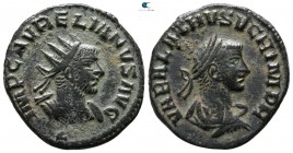 Aurelian and Vabalathus AD 271-272. Antioch. Antoninianus Æ