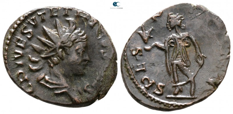 Tetricus II, as Caesar AD 273-274. Treveri
Antoninianus Æ

20 mm., 2.87 g.
...