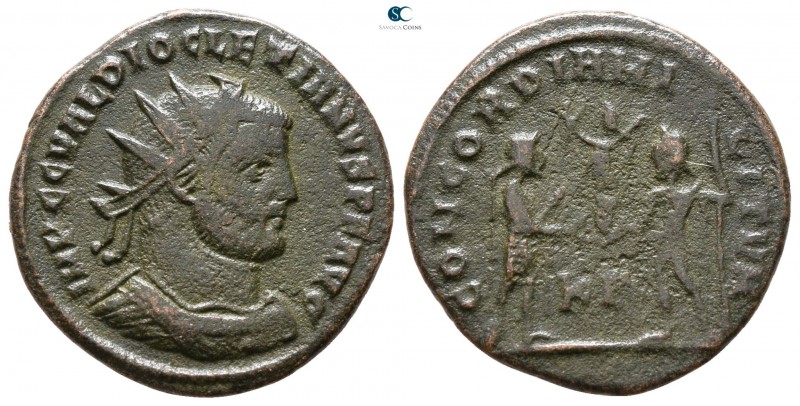 Diocletian AD 284-305. Cyzicus
Radiatus Æ

20 mm., 3.10 g.



nearly very...