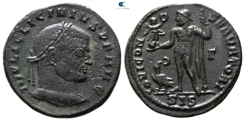 Licinius I AD 308-324. Siscia
Follis Æ

19 mm., 2.86 g.



very fine