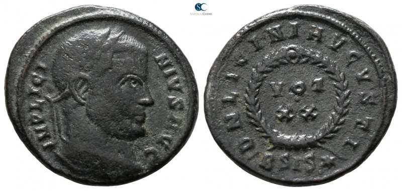 Licinius I AD 308-324. Siscia
Follis Æ

20 mm., 3.73 g.



nearly very fi...