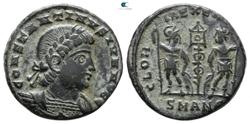Constantinus II, as Caesar AD 317-337. Antioch
Follis Æ

15 mm., 1.76 g.

...