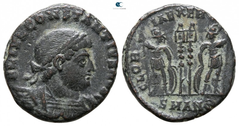 Constantius II as Caesar AD 324-337. Antioch
Follis Æ

16 mm., 2.63 g.


...