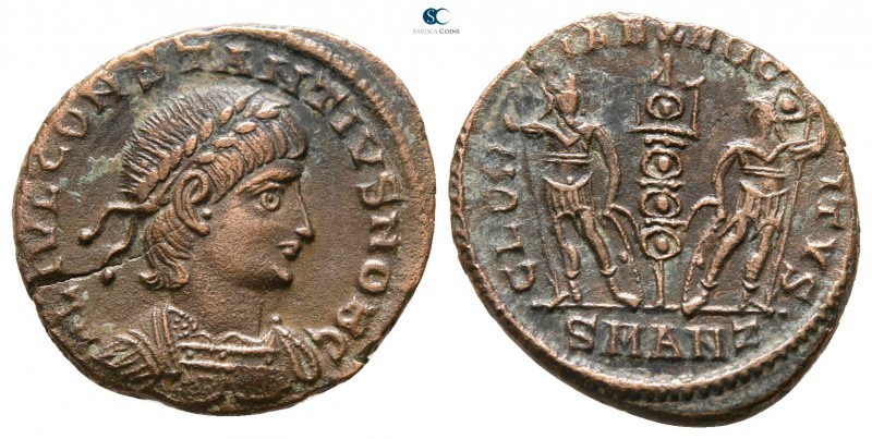 Constantius II as Caesar AD 324-337. Antioch
Nummus Æ

16 mm., 1.64 g.


...