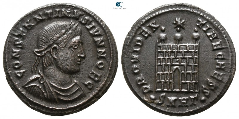 Constantinus II AD 337-340. Heraclea
Follis Æ

19 mm., 3.42 g.



very fi...