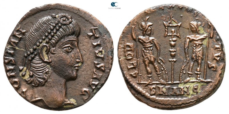 Constantius II AD 337-361. Antioch
Nummus Æ

15 mm., 1.82 g.



nearly ex...
