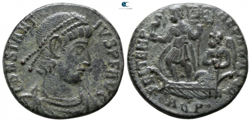 Constantius II AD 337-361. Aquileia
Follis Æ

21 mm., 5.61 g.



very fin...