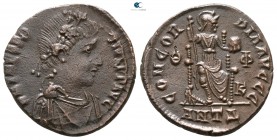 Theodosius I. AD 379-395. Antioch. Follis Æ