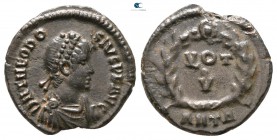 Theodosius I. AD 379-395. Antioch. Follis Æ