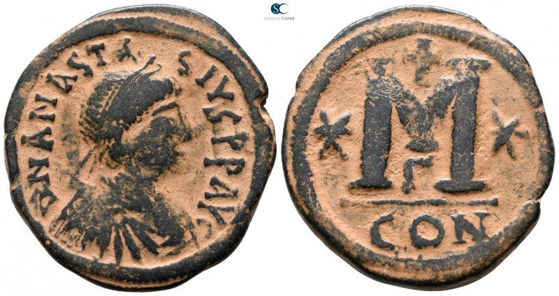 Anastasius I AD 491-518. Constantinople
Follis Æ

34 mm., 17.69 g.



ver...