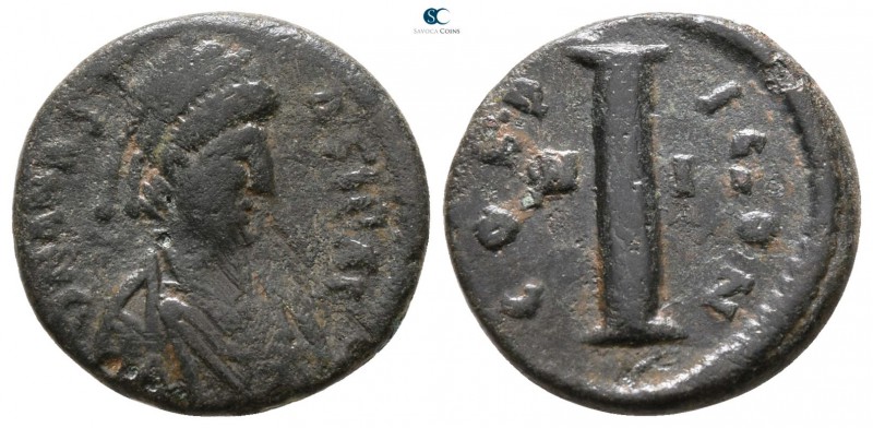 Anastasius I AD 491-518. Nikomedia
Decanummium Æ

15 mm., 2.62 g.



very...