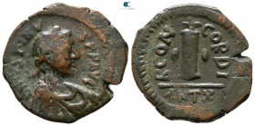 Justin I AD 518-527. Antioch. Decanummium Æ