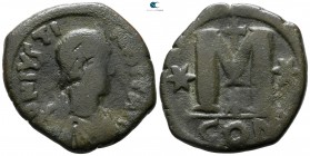Justin I AD 518-527. Constantinople. Follis Æ