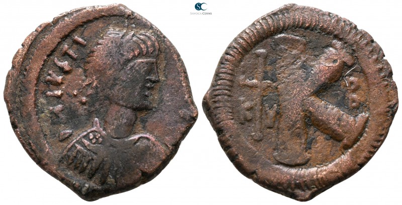 Justin I AD 518-527. Cyzicus
Half follis Æ

25 mm., 7.51 g.



very fine