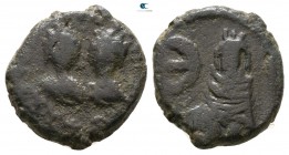 Justin I, with Justinian I AD 527. Antioch. Pentanummium Æ