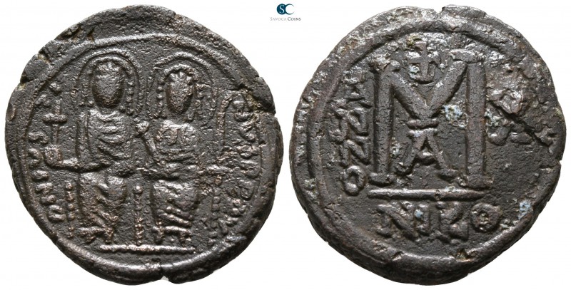 Justin II and Sophia AD 565-578. Nikomedia
Follis Æ

27 mm., 11.05 g.



...
