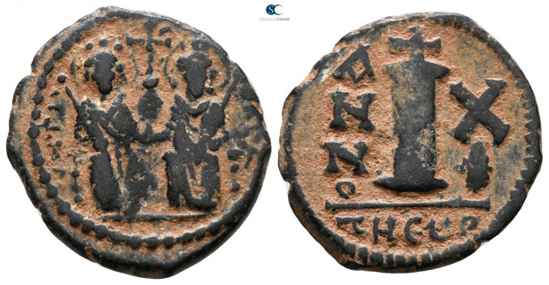 Justin II and Sophia AD 565-578. Theoupolis (Antioch)
Decanummium Æ

20 mm., ...