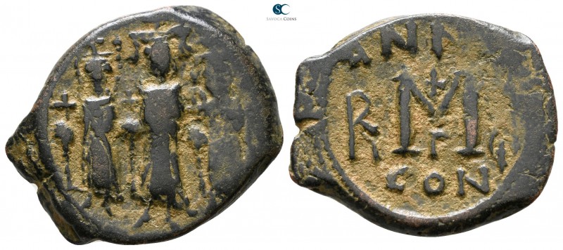 Heraclius & H.Constantine & Martina AD 610-641. Constantinople
Follis Æ

24 m...