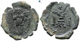 Constans II, with Constantine IV AD 641-668. Syracuse. Follis Æ