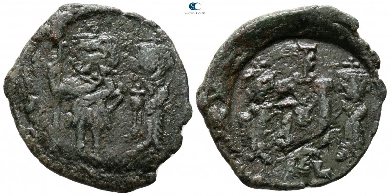 Constans II, with Constantine IV, Heraclius, and Tiberius AD 663-668. Syracuse
...