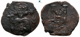 Justinian II. Second reign AD 705-711. Syracuse. Follis Æ