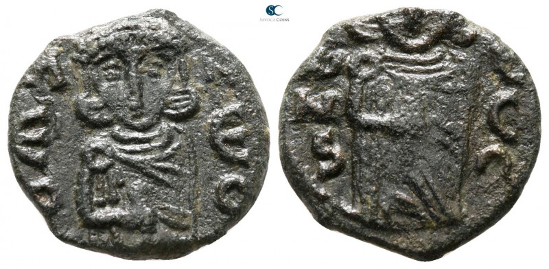 Constantine V Copronymus and Leo IV AD 741-775. Syracuse
Follis Æ

15 mm., 2....