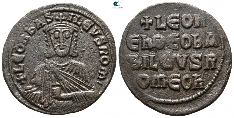 Leo VI the Wise. AD 886-912. Constantinople
Follis Æ

27 mm., 6.38 g.



...