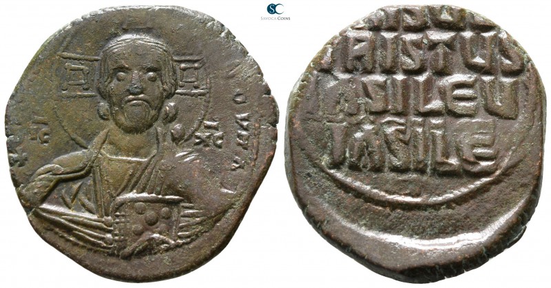 Attributed to Basil II and Constantine VIII AD 976-1028. Constantinople
Follis ...