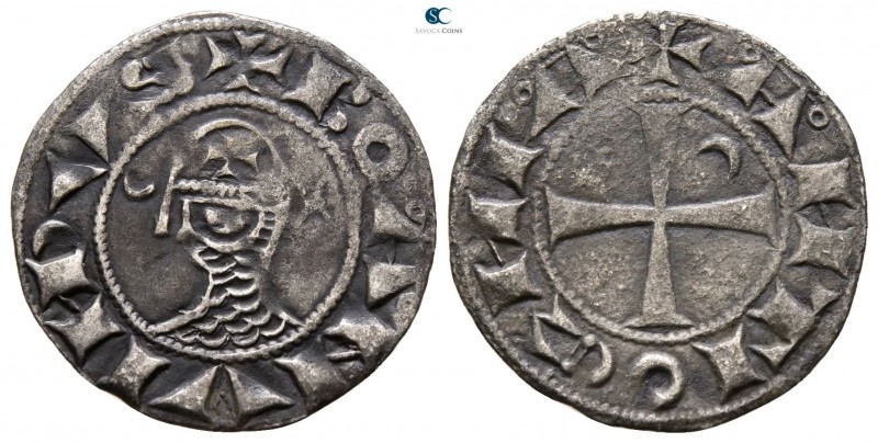 Bohémond III AD 1163-1201. Antioch
Denier AR

17 mm., 0.88 g.



very fin...