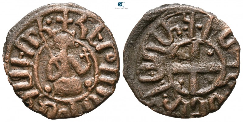 Levon III AD 1301-1307. Sis mint
Kardez Æ

21 mm., 3.34 g.



very fine