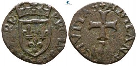 Charles VIII of France AD 1495-1496. Kingdom of Naples. Aquila mint. Cavalla BI