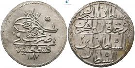 Turkey. Constantinople. Abdülhamid I AD 1774-1789. 1187 - 1203 AH. Kurush AR