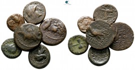 Lot of 6 Greek bronze coins / SOLD AS SEEN, NO RETURN!<br><br>very fine<br><br>
