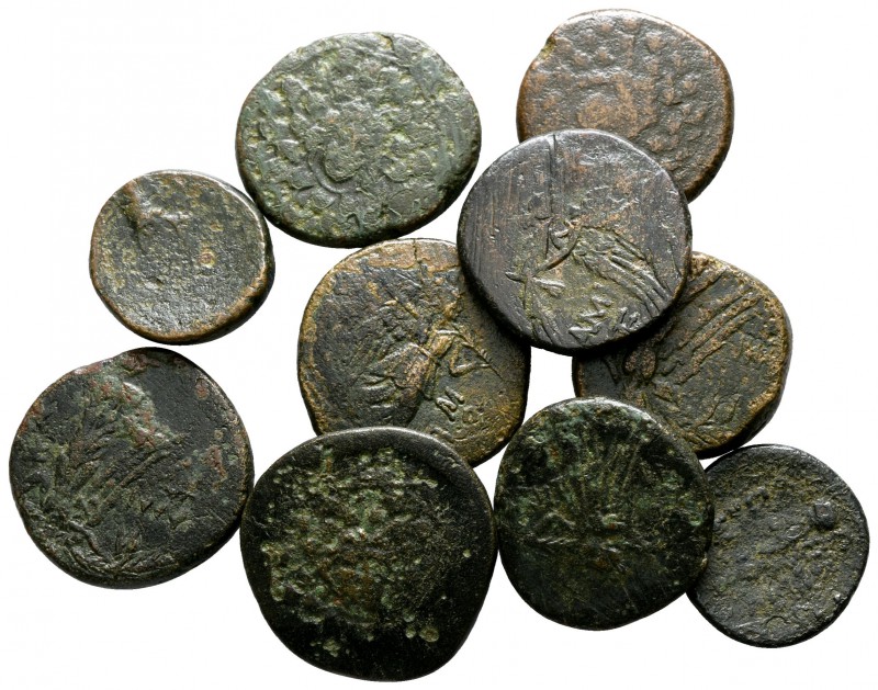 Lot of ca. 10 Greek bronze coins / SOLD AS SEEN, NO RETURN!

very fine