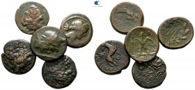 Lot of 5 Greek bronze coins / SOLD AS SEEN, NO RETURN!<br><br>very fine<br><br>