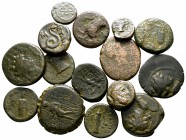 Lot of ca. 15 Greek bronze coins / SOLD AS SEEN, NO RETURN!<br><br>very fine<br><br>