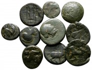 Lot of ca. 10 Greek bronze coins / SOLD AS SEEN, NO RETURN!<br><br>nearly very fine<br><br>