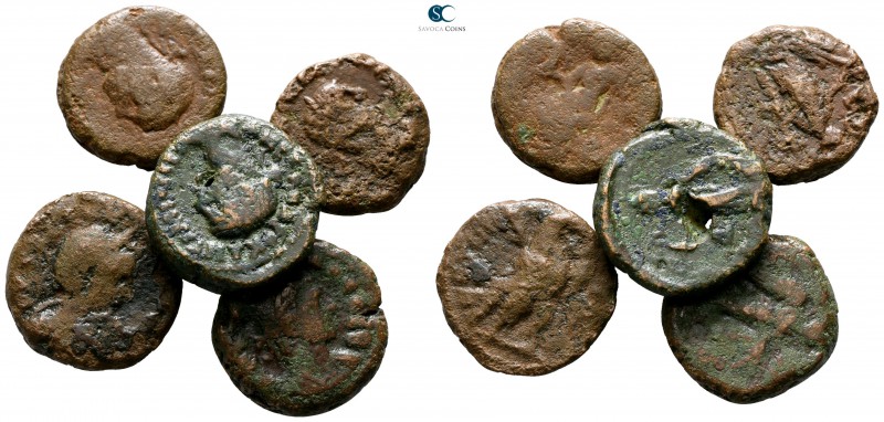 Lot of 5 Roman Provincial bronze coins / SOLD AS SEEN, NO RETURN!

nearly very...