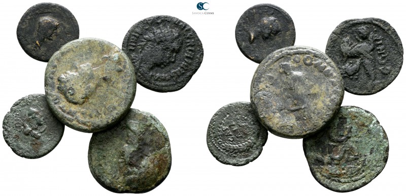 Lot of 5 Roman Provincial bronze coins / SOLD AS SEEN, NO RETURN!

nearly very...