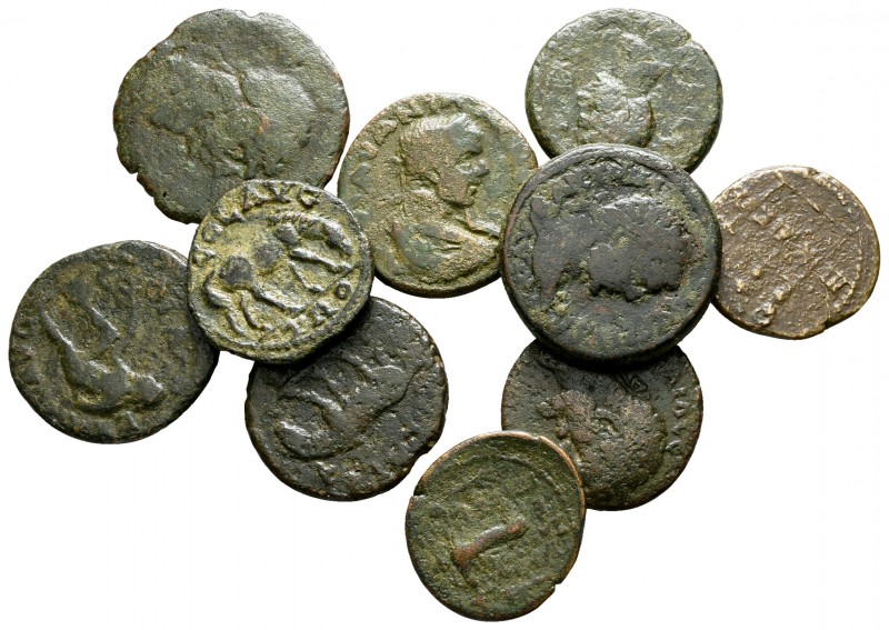 Lot of ca. 10 Roman Provincial bronze coins / SOLD AS SEEN, NO RETURN!

nearly...