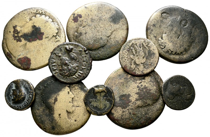 Lot of ca. 10 Roman bronze coins / SOLD AS SEEN, NO RETURN!

nearly very fine