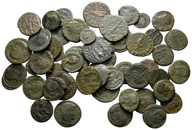 Lot of ca. 50 Roman bronze coins / SOLD AS SEEN, NO RETURN!

very fine