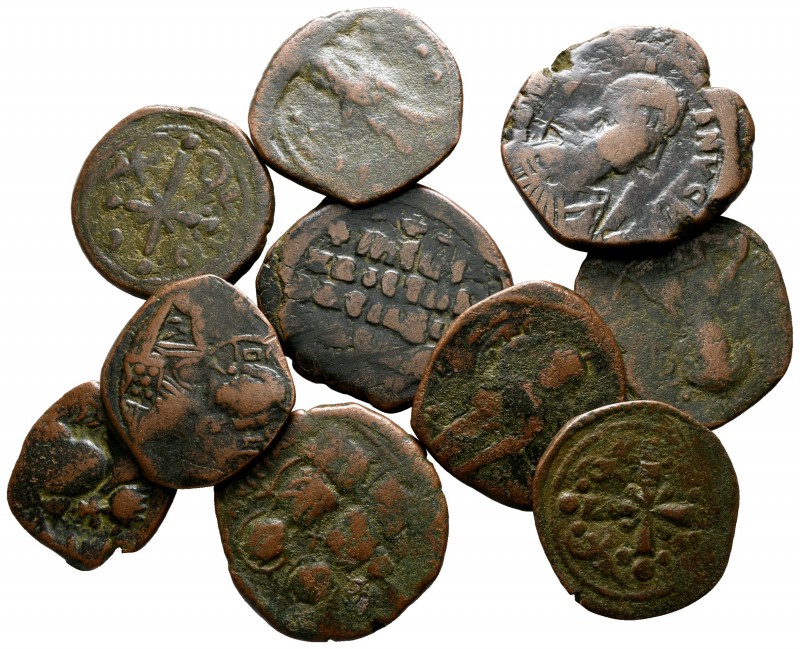 Lot of ca. 10 Byzantine bronze coins / SOLD AS SEEN, NO RETURN!

very fine