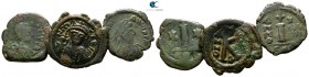 Lot of 3 Byzantine bronze coins / SOLD AS SEEN, NO RETURN!<br><br>very fine<br><br>