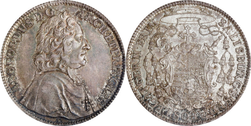 AUSTRIA. Salzburg. Taler, 1728. Salzburg Mint. Leopold Anton Eleutherius von Fir...