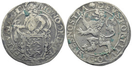 Netherlands (Dutch Republic). West Friesland. 1581-1795. AR Leeuwendaalder – Lion Daalder (40mm, 26.7 g). Provincial type. Dated 1604. Armored half-le...