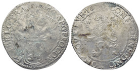 Netherlands. Holland. AD 1577. 1/2 Lion Daalder AR (34mm., 13.7 g)