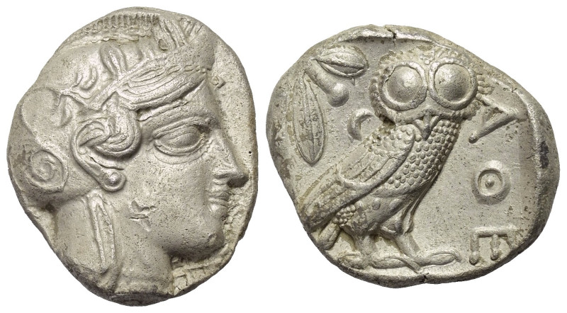 Attika. Athen.

 Tetradrachme (Silber). Ca. 454 - 404 v. Chr.
Vs: Kopf der At...